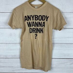 Vintage 1980s Streeters Tavern Chicago T-Shirt Small Anybody Wanna Drink?